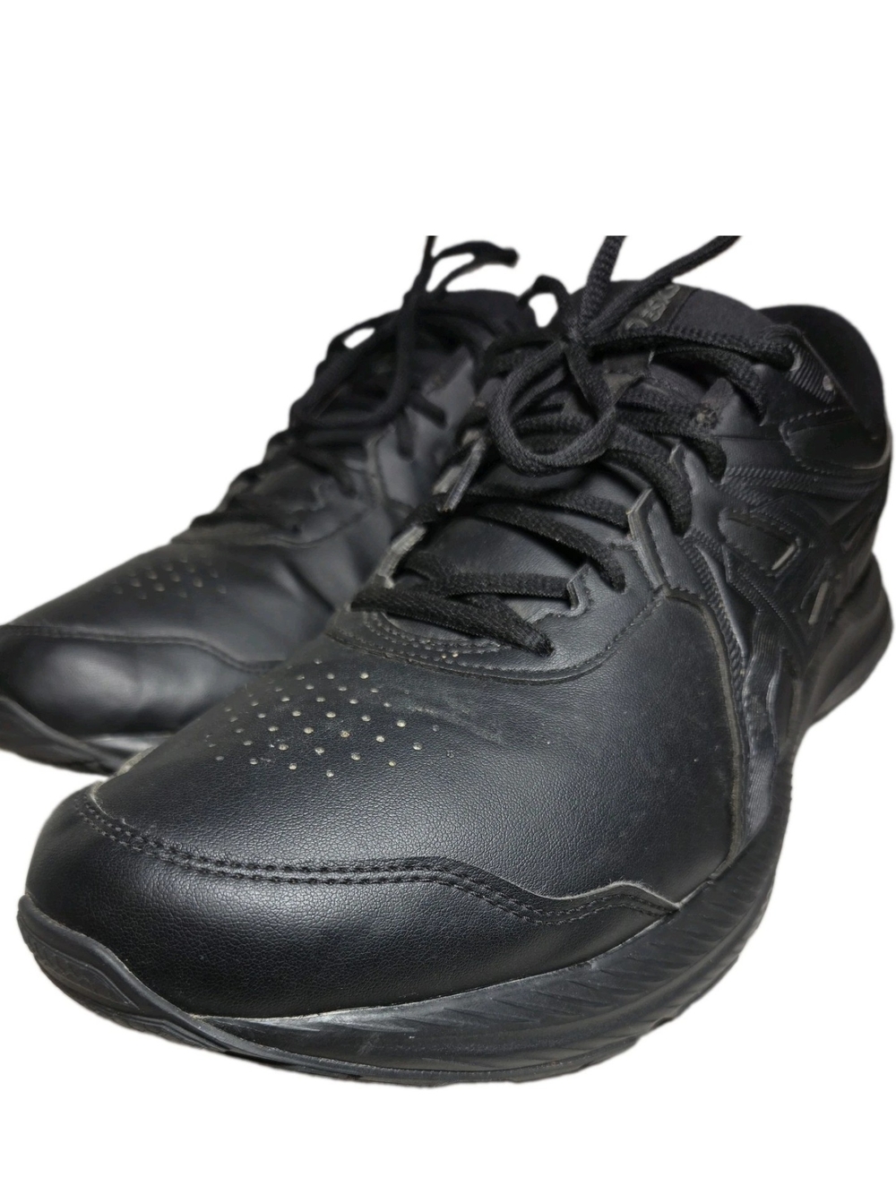 ASICS Gel Contend Walker 1131AO50001 Men12 Low Top LaceUp Leather Blk EEEE[8F